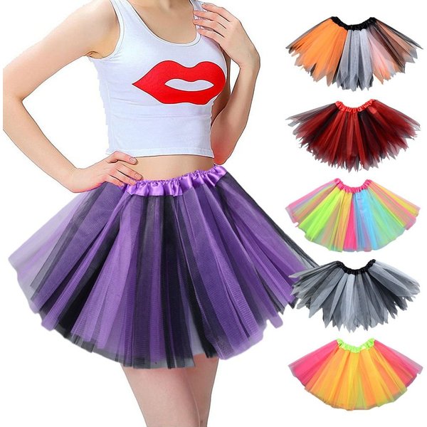 Mini jupe tutu colorée en tulle arc-en-ciel pour filles, jupon de princesse pour enfants, vêtements de danse pour enfants
