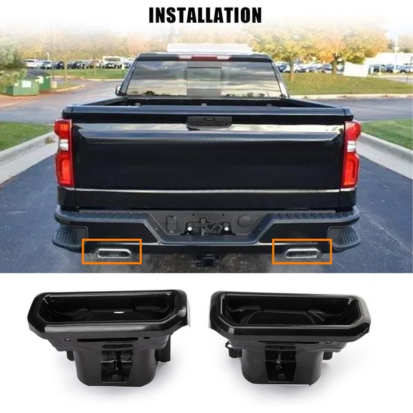 Couvercle de tuyau d'échappement arrière de voiture, cadre de gorge arrière, pointe d'échappement, pour Chevrolet Silverado 1500 et GMC Sierra 1500