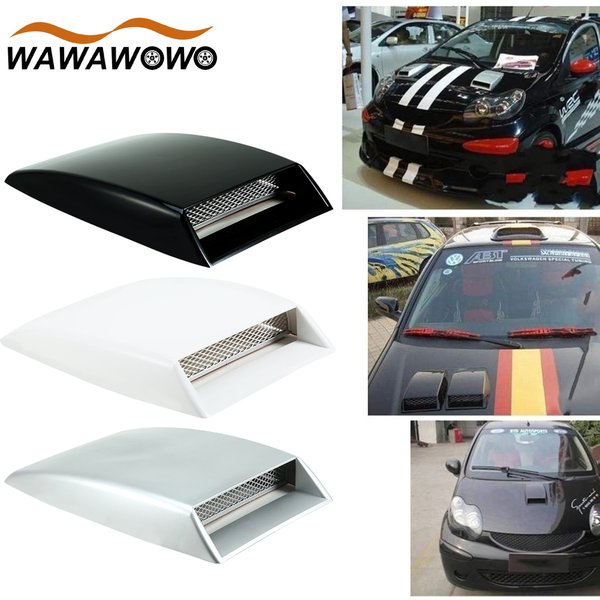 1 pièces universel voiture décoratif flux d'air capot d'admission Scoop capot alimentation évent autocollant couverture capot universel voiture accessoires
