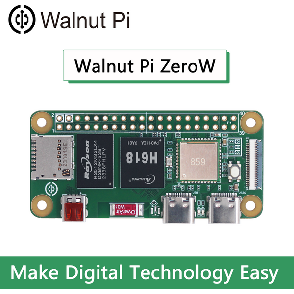 Walnut Pi ZeroW 1/2/4GB Allwinner H618 WiFi Bluetooth Mini PC płytka rozwojowa SBC komputer jednopłytkowy WalnutPi Raspberry Pi
