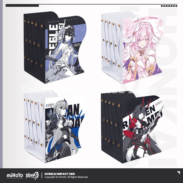 Auf Lager: Honkai Impact 3rd Valkyrie Impression Series Ausziehbarer Buchstützen Anime Seele Bronya Metall Verstellbarer Buchständer für den Schreibtisch