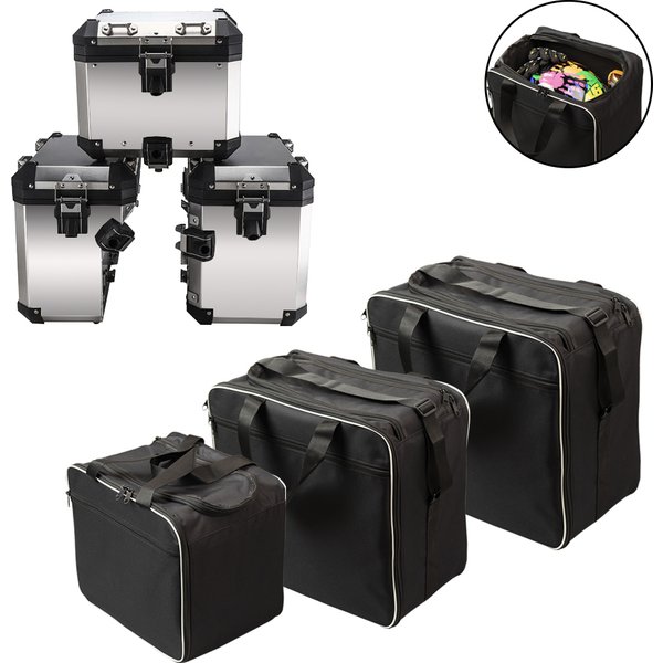 Motorrad-Gepäcktaschen für BMW R1200GS Adv, schwarze Innentaschen für R1250 GS Adventure