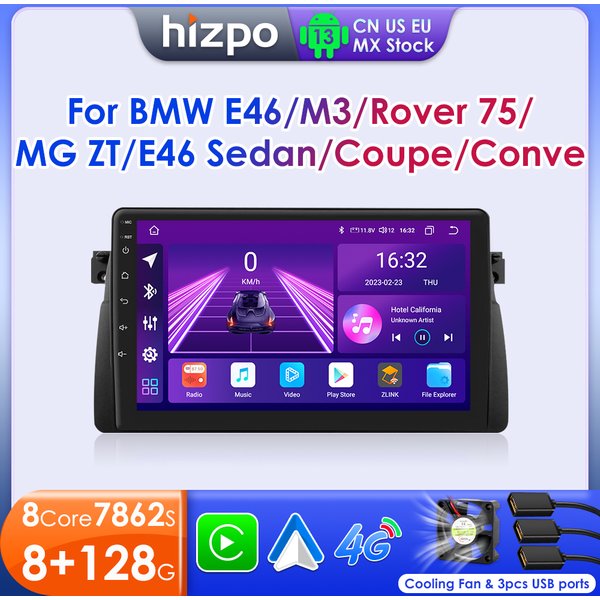Hizpo CarPlay Android Auto Radio Für BMW E46 M3 318/320/325/330/335 Auto Multimedia GPS 2din Autoradio Kopf Einheit Octa Core 7862