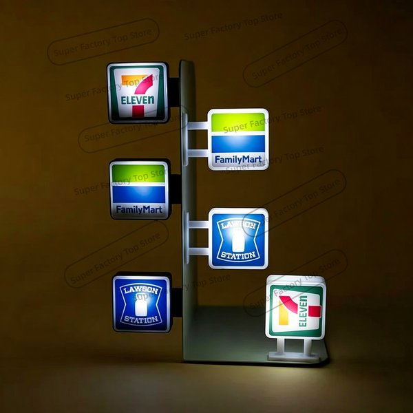 Leuchtender Kühlschrankmagnet Mini 711 Whole Family Store Magnetisches Leuchtschild Kühlschrankaufkleber Kreative Heimdekoration Magnet-Ornament