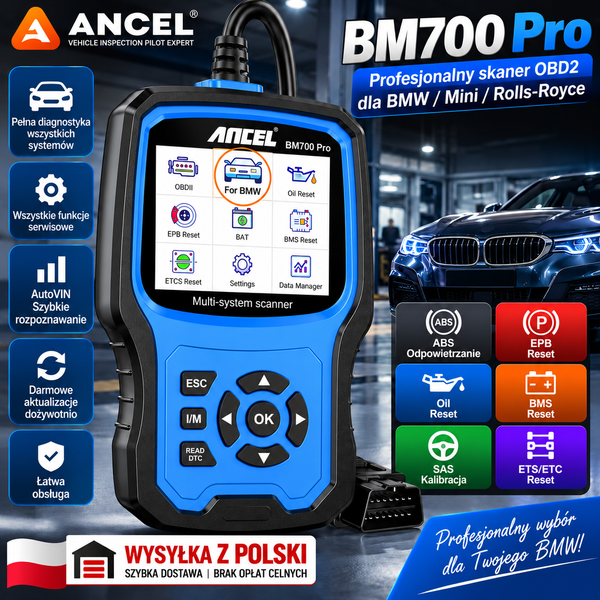 ANCEL BM700 PRO OBD2 Scanner Vollsystem-Diagnosegerät für BMW/Mini Scan-Tool mit allen Reset-Diensten AutoVIN Neues Upgrade im Jahr 2026