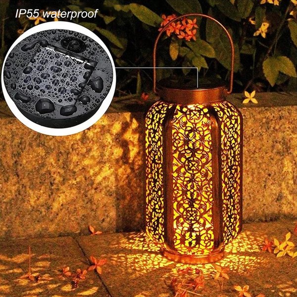 Lanterne solaire à 30 LED avec couvercle rond, 2 pièces, lampes de rechange