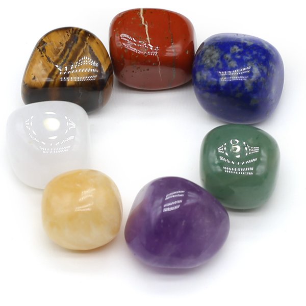 7 teile/satz Reiki Naturstein Trommelsteine Unregelmäßige Polieren Felsen Quarz Yoga Energie Perle Für Chakra Heilung Dekoration