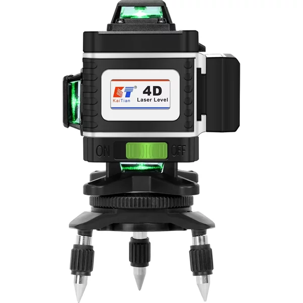KaiTian Nivel Laser Level Stativ Selbstnivellierend 360 Grün 4D Kreuz 16 Linien Horizontal & Vertikal Professioneller Laser Level Empfänger