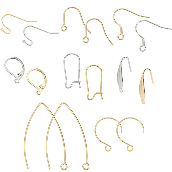 50pcs Stainless Steel Earwire Earrings Hooks Base for Earrings Ear Jewelry Making DIY Findings Accessories Wholesale Supplies
