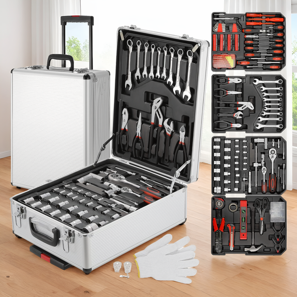 799-teiliger Werkzeugsatz, Werkzeugkoffer, Mechaniker-Box, Heimwerker-Werkzeugkasten, Tragbares DIY-Set
