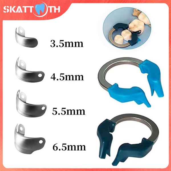 Système de matrice sectionnelle dentaire, bandes de matrice profilées sectionnelles M4 Nickel titane, anneau de serrage universel/étroit, outils de dentiste