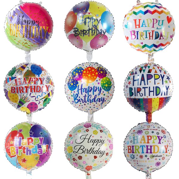 10 Stück 18 Zoll Happy Birthday Luftballons Babyparty Ballon Happy Birthday Party Dekoration Folie Globos