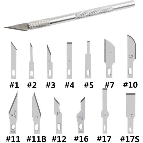 20 Lames de découpe pour sculpture sur bois, outils d'artisanat, de gravure et de sculpture, pour le métal, la sculpture sur bois, la réparation de PCB et le bricolage