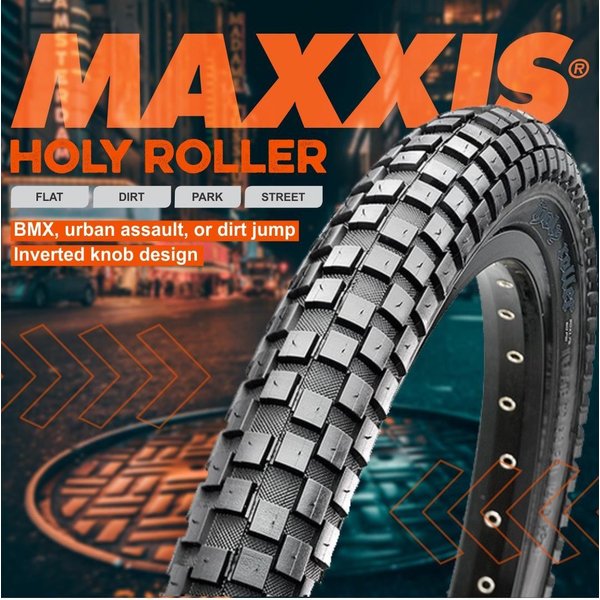 MAXXIS Holy Roller 24" Wire Bead Tire 24*2.4 BMX Bicycle Tire Street Chocolate Tread Climbing Tyres Ultralight Bike Tires PENU
