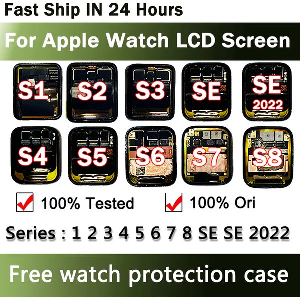 Écran tactile OLED pour Apple Watch Series 1 2 3 4 5 6 SE 7, assemblage d'écran LCD et numériseur, remplacement iWatch 38/42/40/44/41/45mm