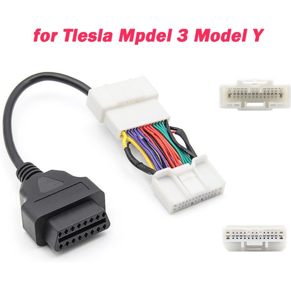 Für Tesla Modell 3 obd Kabel 12/20/26pin Stecker Buchse zu 16pin Kabel für Tesla Modell y Auto Adapter obd2 Stecker