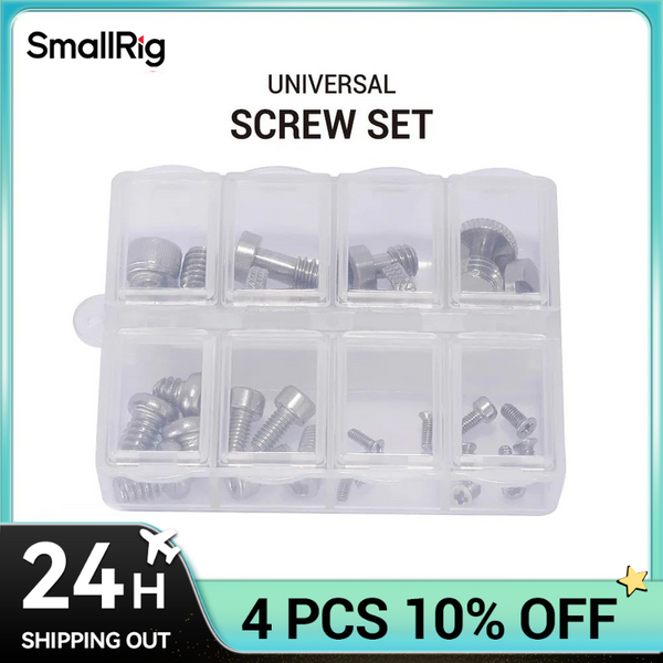 SmallRig Kit complet de 26 vis de montage pour cages d'appareil photo, poignées, plaques comprenant 1/4", 3/8", M2, M2.5, M3/M4 AAK2326