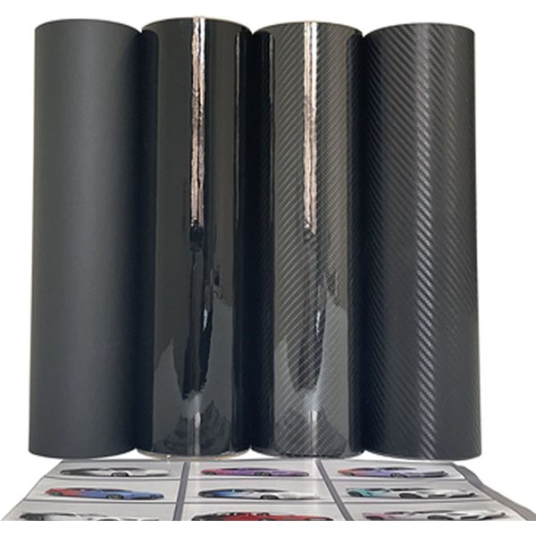 3D Carbon Fiber Vinyl Wrap Film Glossy Black Matte Black Self Adhesive Vinyl Car Wrap Foil Sticker Console Computer Laptop Skin