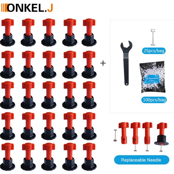 ONKE-Système de gouttes de carrelage mural réutilisable, boîte à outils, cales de compte-gouttes, entretoises de carrelage pour sol, watts J