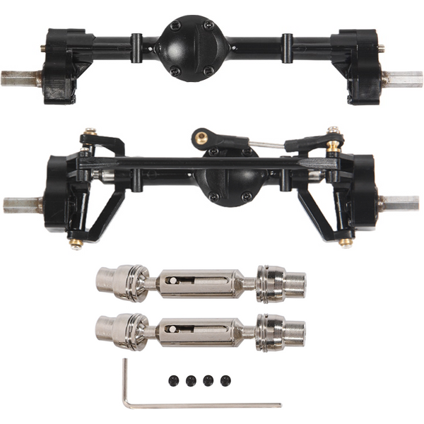 WPL vordere und hintere Portalachse mit Metallantriebswelle für WPL C14 C24 C24-1 C34 C44 B14 B24 1/16 RC Car Upgrades Teile