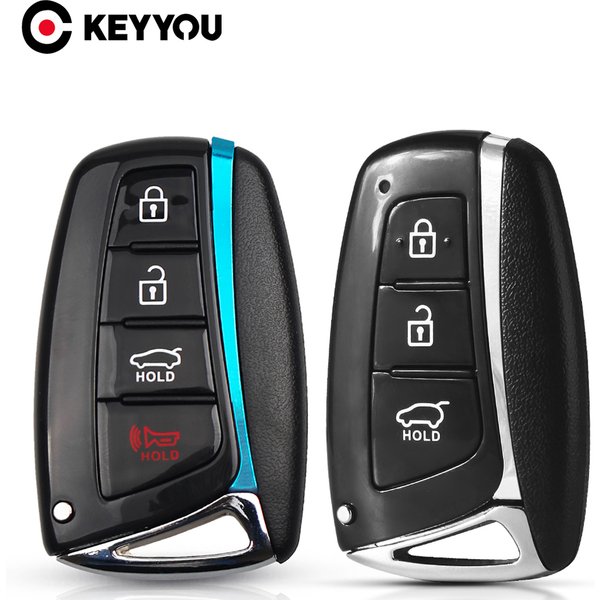 KEYYOU Autoschlüsseletui für Hyundai Genesis 2013 2014 2015, Santa Fe Equus Azera Steuerteile