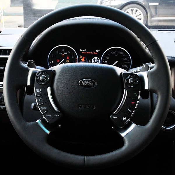 Couverture tressée de volant personnalisée, 100% adaptée à Land Rover Range Rover 2003 2004 2005 2006 2007-2012, accessoires d'intérieur automobile