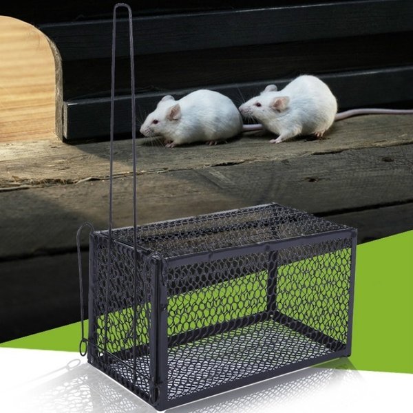 Intelligente selbstsichernde Mausefalle, sicher, festes Eisennetz, Haushalts-Mausfänger, Metall, wiederverwendbar, humorvoll, für drinnen und draußen, Rattenfalle, Rattenkäfig