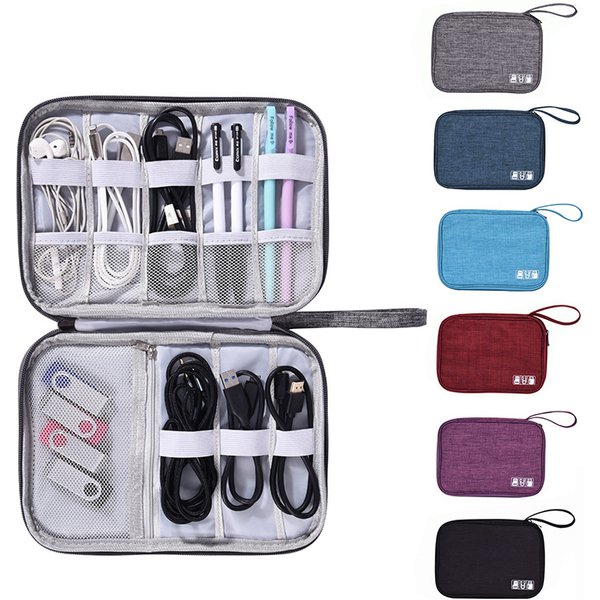Organisateur de câbles, sacs de rangement, Kit de système, étui, chargeur USB, données, téléphone, écouteurs, stylo à fil, batterie externe, Gadget numérique