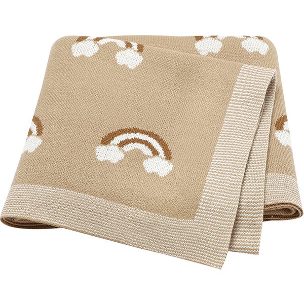 Couvertures pour bébé, lange d'emmaillotage pour nouveau-né, 90x70cm, tricotées respirantes, pour nourrissons garçons et filles, berceau cellulaire pour enfants en bas âge, couette de réception