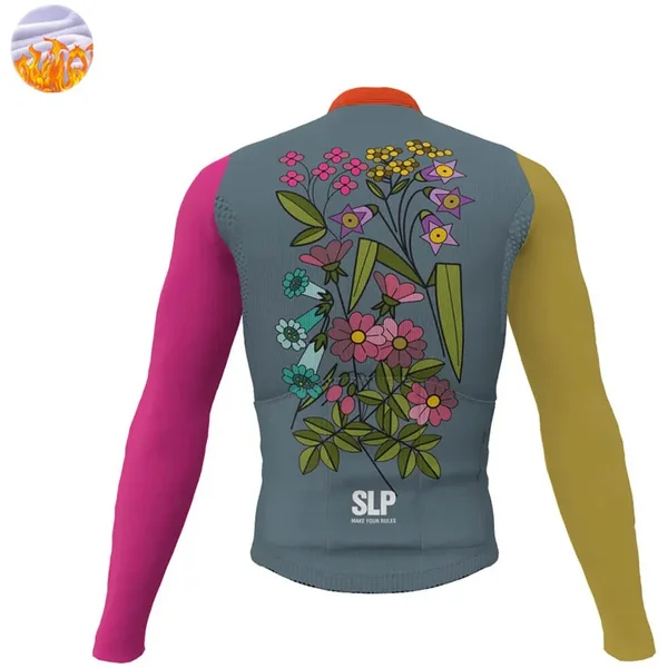 SLP 2025 Winter Thermo Fleece Radfahren Jacke Top MTB Bike Outdoor TEAM männer Fahrrad Kleidung Langarm-shirt Uniform neue