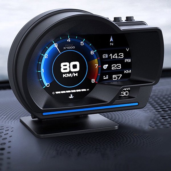 Najnowszy wyświetlacz samochodowy A501 Head Up Display OBD2 Smart Car HUD Turbo Gauge Cyfrowy licznik kilometrów Alarm bezpieczeństwa Temperatura wody i oleju RPM Miernik samochodowy