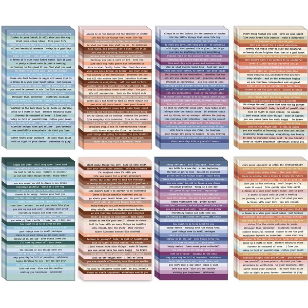 Petits autocollants colorés de conversation, autocollants de citation inspirants pour la journalisation, le scrapbooking, le sentiment, l'artisanat de bricolage, 8 feuilles