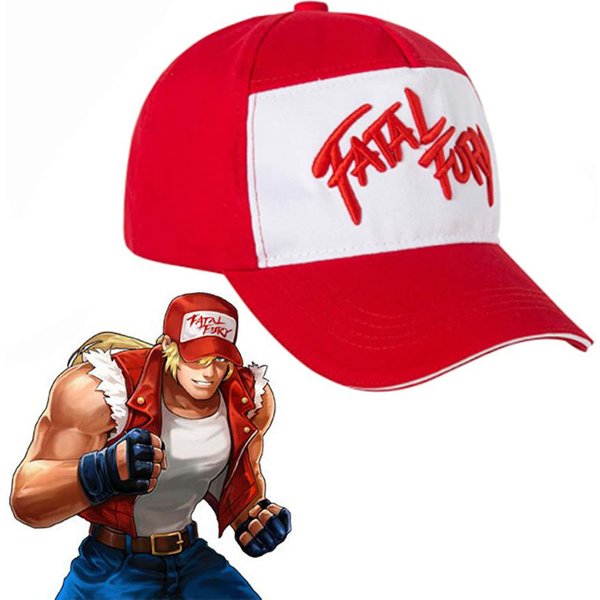 Casquette de Baseball King of Fighters Fatal Fury Terry Bogard, chapeau réglable brodé pour Cosplay, accessoires de sport de plein air unisexes