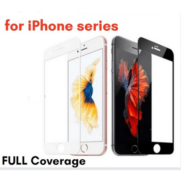 2 Stück VOLLSTÄNDIGE ABDECKUNG für iPhone SE 2022 2020 8 7 6 6S Plus – Premium 9D-Telefon-Displayschutz aus gehärtetem Glas