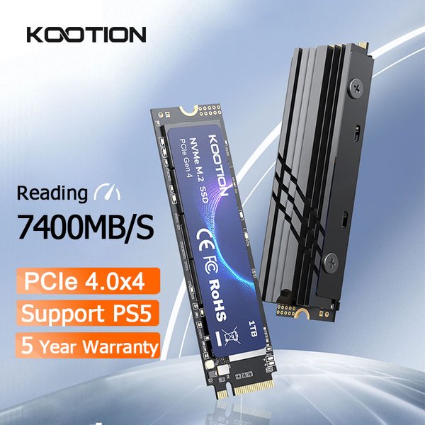 KOOTION X16 PS5 console M.2 SSD NVMe 2 to 1 to 512 go M2 disque SSD M.2 PCIe4.0x4 2280 disque SSD interne pour ordinateur portable