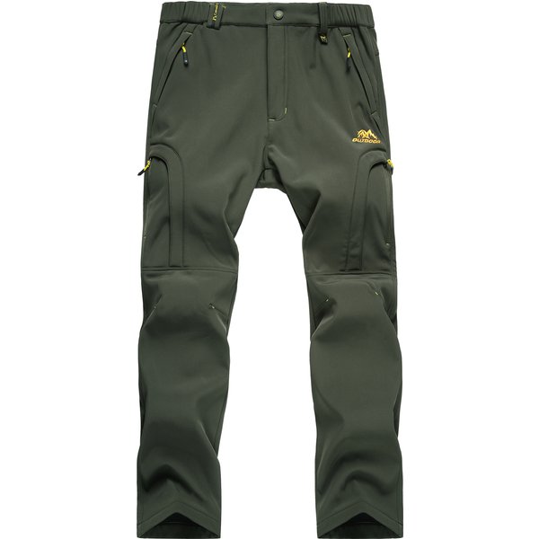 Pantalon de randonnée imperméable pour hommes, doublé polaire, pantalon de Ski de neige, Softshell d'hiver, pantalon de Snowboard