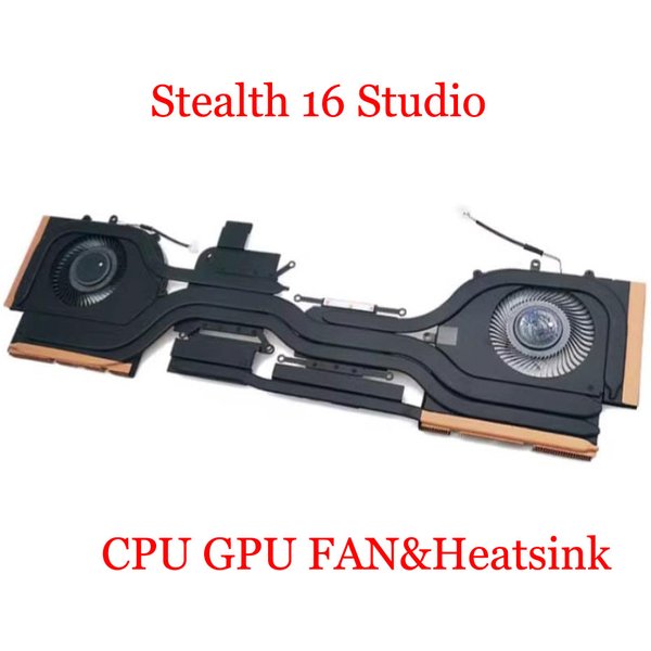 Ventilateur et dissipateur thermique pour processeur d'ordinateur portable, pour MSI Stealth 16 Studio A13VE A13VF A13VG A13VG-056US BS5405HS-U5N 15F2-CPU BS5405HS-U5P 15F2-GPU