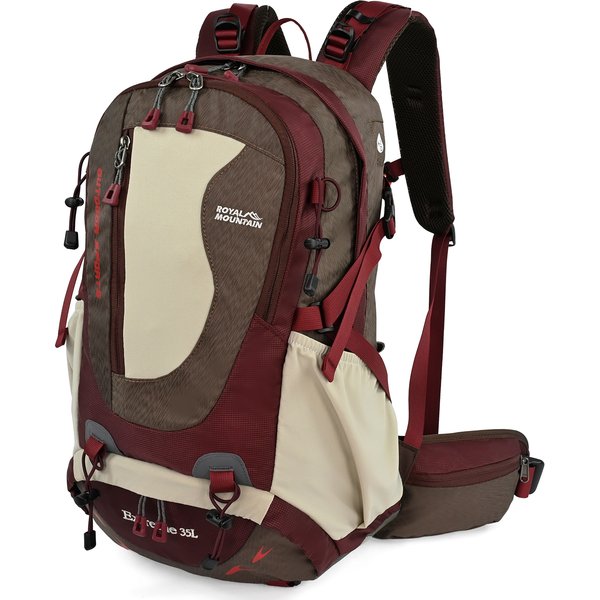 Sac à dos de randonnée ROYAL MOUNTAIN 35L avec compartiment pour chaussures, tissu résistant à l'eau, support de cadre arrière, rembourrage respirant