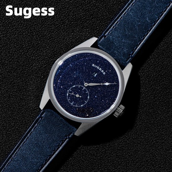 Sugess montre pour hommes automatique ST1721 mouvement Aventurine montres mécaniques Hardlex verre mode Simple horloge d'affaires S451