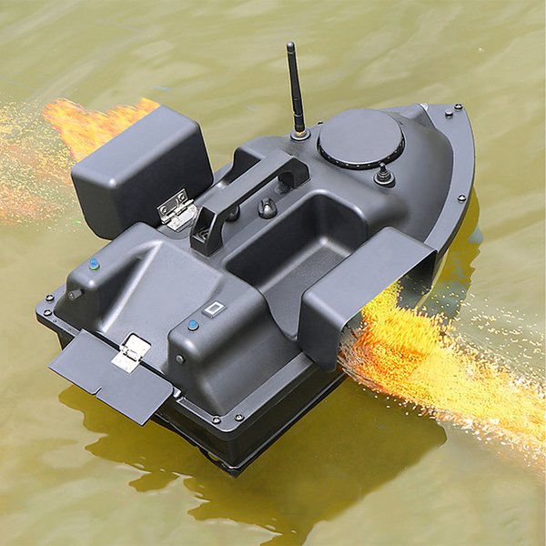 Angelköderboot mit 5200-mAh-Akku, dreifacher Behälter, 4,4 Pfund Fassungsvermögen, GPS / GPS-freier Typ optional, ferngesteuertes Angelboot mit zwei Motoren und Propellern