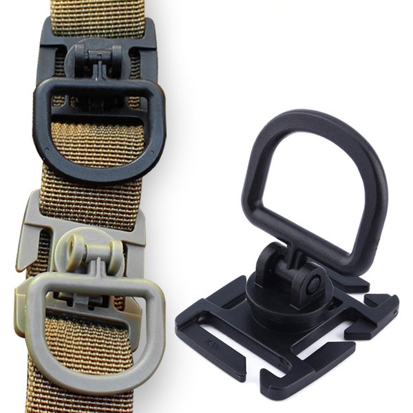 4Pcs 360 Rotation D-Ring Clips Tactical Bag Accessories for MOLLE Webbing Attachment Backpacks D-Ring Grimloc Locking D-Ring