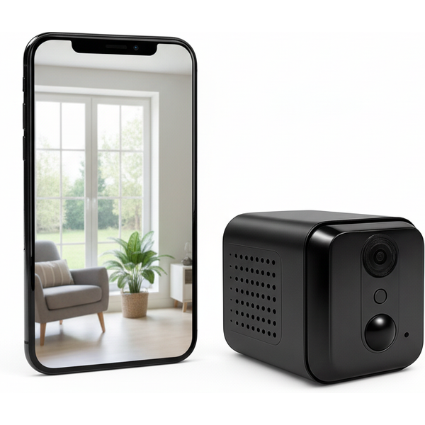 1080P Full HD Mini-WiFi-Kamera – 2MP Drahtlose Sicherheitskamera, Nachtsicht, Bewegungserkennung, Fernzugriff, 2400mAh Wiederaufladbarer Akku, Geringer Stromverbrauch, Lange Standby-Zeit bis zu 6