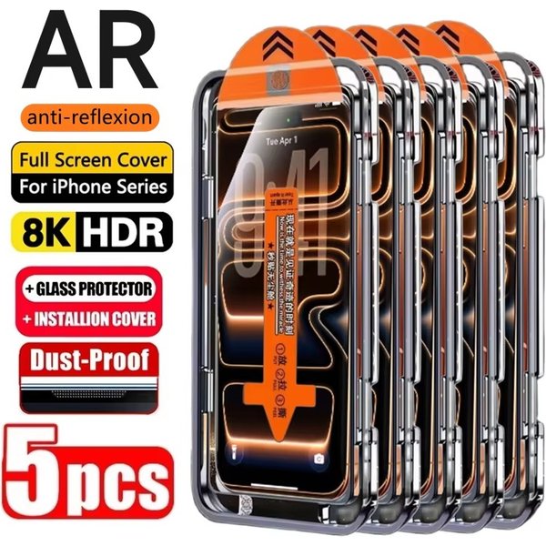 1-5 SZT. Łatwa w montażu folia ochronna HD na ekran do iPhone 17 Pro Max 15 16 13 11 14 16e 12 Mini XR X Xs 7 8 Plus Air, szkło hartowane