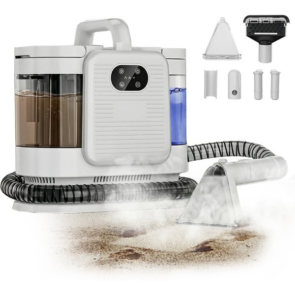 1650W Dampfreiniger Fleckenentferner 15KPa Saugkraft Teppichreiniger Handgehaltenes Smartes Haushaltsgerät für Sofa und Bettreinigung