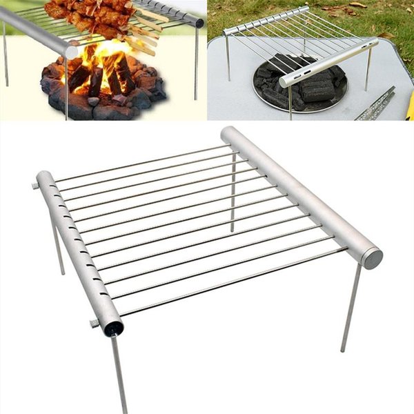 Protable Mini kieszeń Grill przenośny Grill ze stali nierdzewnej Grill składany Grill Grill akcesoria do grillowania do użytku domowego 2