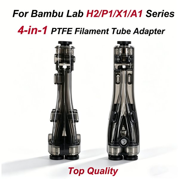 Verbesserter 4-in-1 PTFE-Adapter für Bambu Lab H2C/H2D/H2S/P1S/P1P/P2S/X1C/A1/A1MINI 3D-Drucker mit Multi-Filament-Kompatibilität 3D-Teile