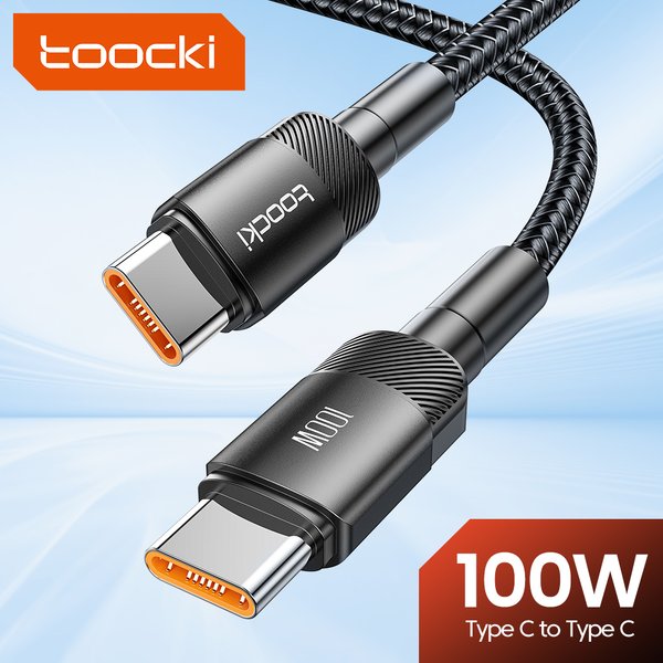 Toocki 100W Type C à Type C câble USB C PD 5A cordon de chargeur de charge rapide pour Xiaomi POCO F4 F3 Samsung Redmi Macbook 3M câble