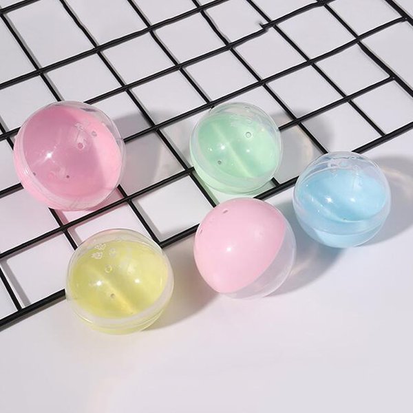 100 pièces de capsules de jouets Gacha en PP, 32-50 mm, transparentes à moitié, à moitié colorées, pour la distribution de balles, les tirages de loterie et les surprises