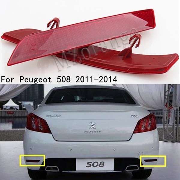Autoprodukte Heckstoßstangen-Reflektorlicht für Peugeot 508 508 2011 2012 2013 2014, Heckstoßstange, Nebelscheinwerfer, Bar-Warnleuchte, keine Glühbirne
