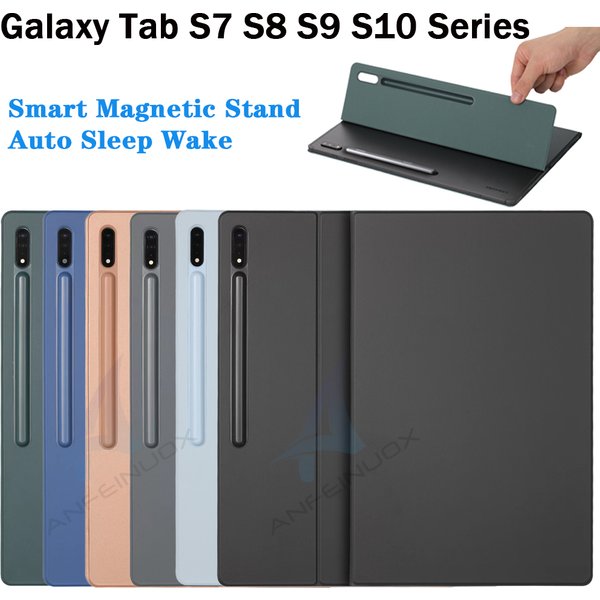 Magnetische Hülle für Samsung Galaxy Tab S8 S10 Plus Stand Cover S10 FE Auto Sleep Wake für Tab S9 FE+ S10 Ultra mit Stifthalter